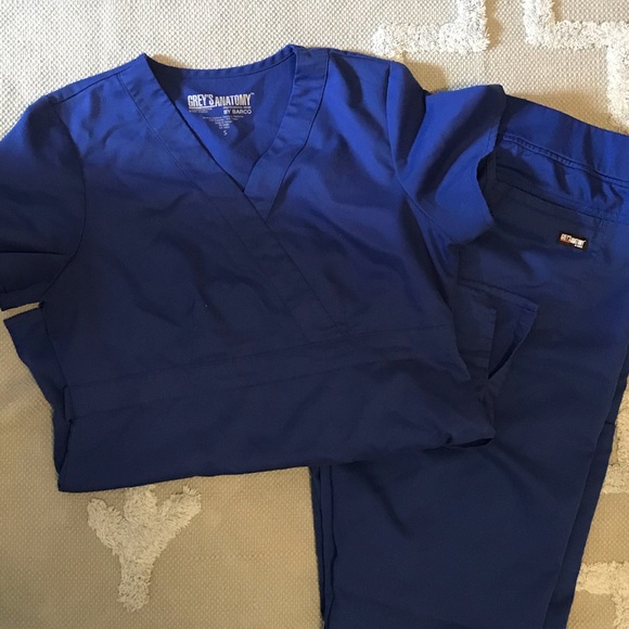 Greys Anatomy Scrub Set Galaxy Blue 